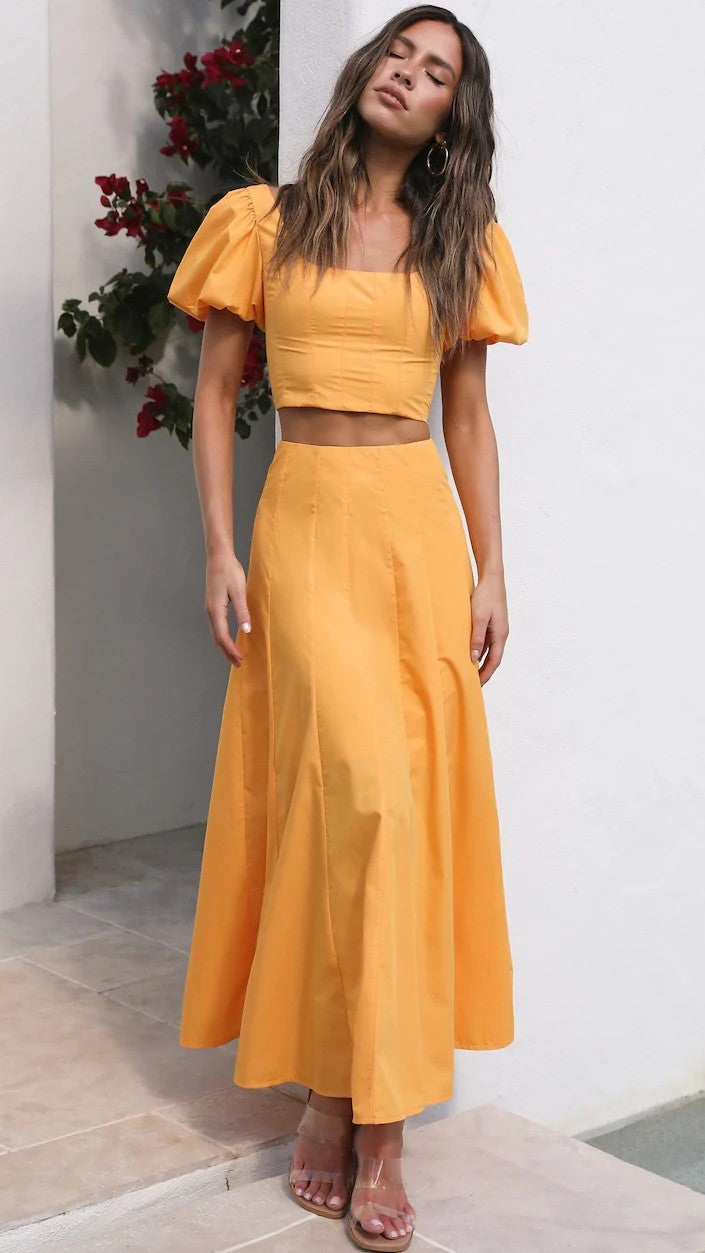 Mustard Yellow Maxi Skirts