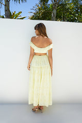 Lemon Blossom Maxi Dress Yellow