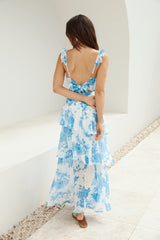 Ocean Mist Midi Dress Blue