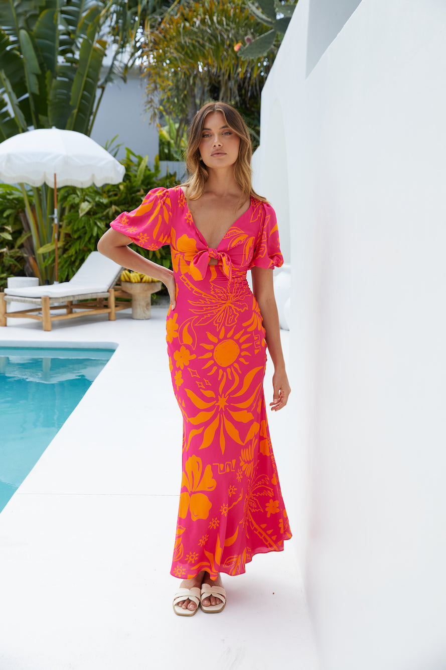 Summer Time Loving Midi Dress Pink