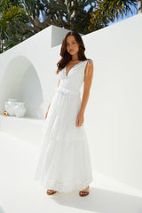 Sunlit Romance Maxi Dress White