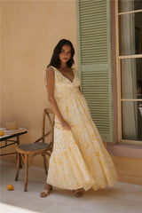 Sunny Splendour Maxi Dress Yellow