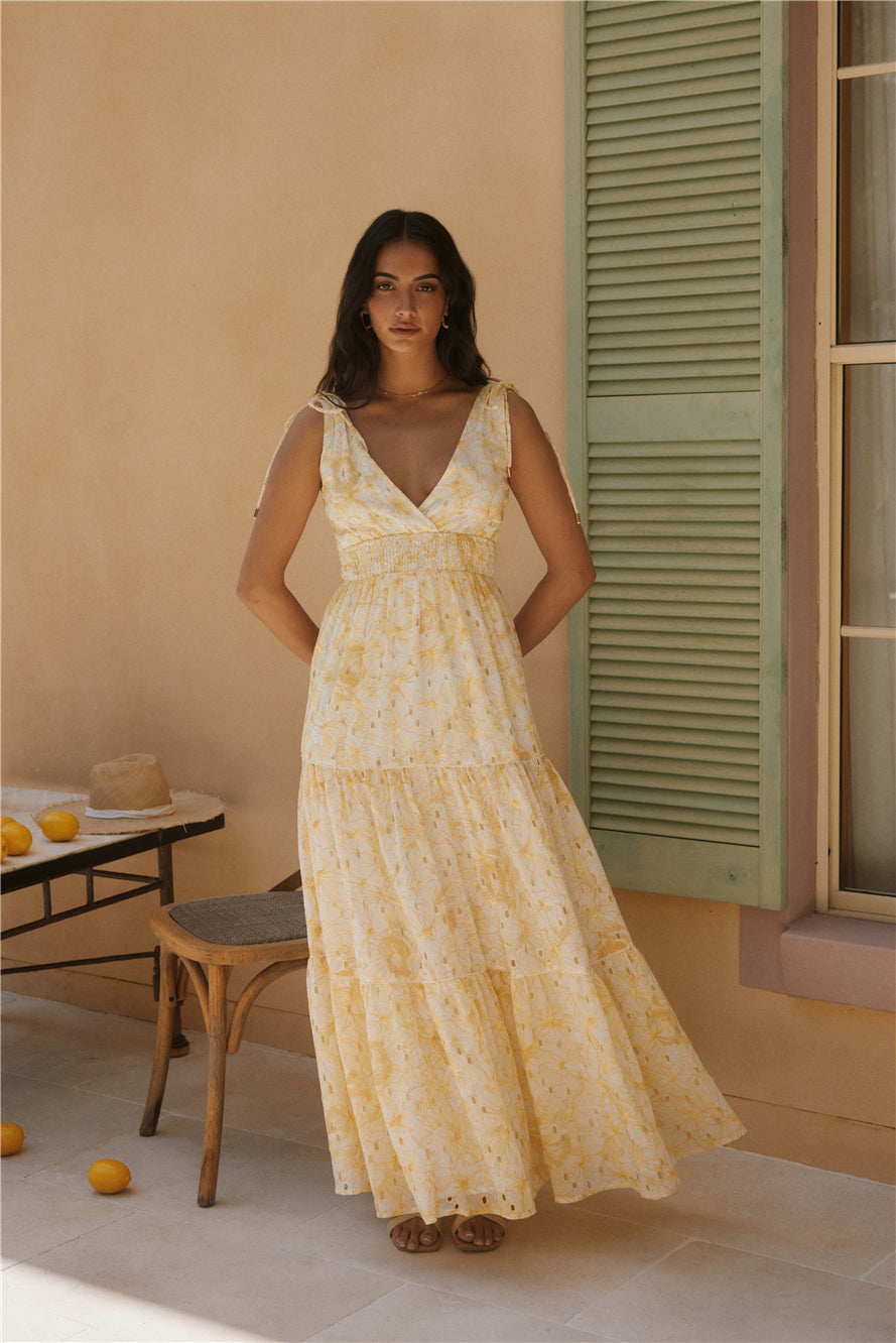 Sunny Splendour Maxi Dress Yellow