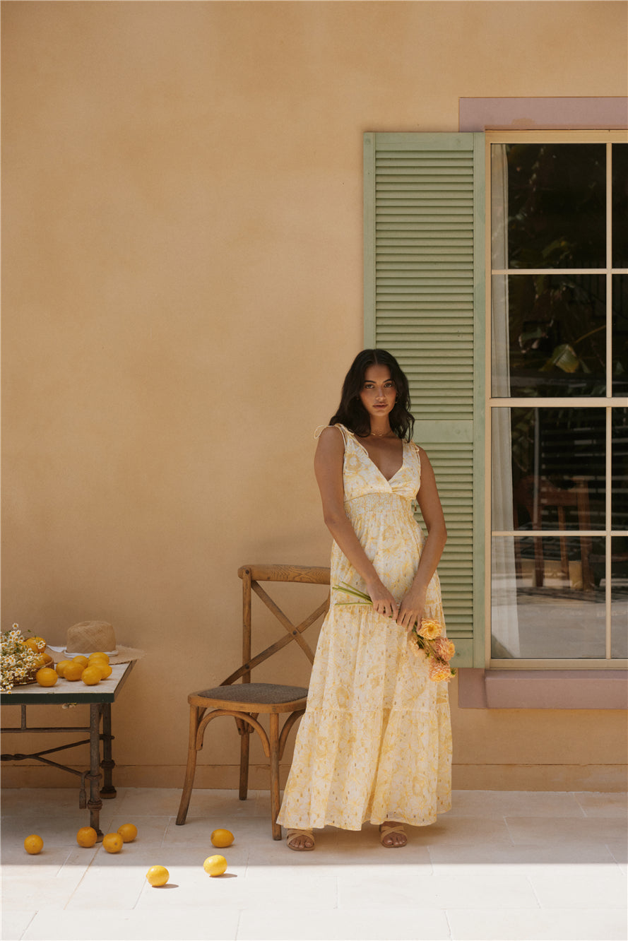 Sunny Splendour Maxi Dress Yellow