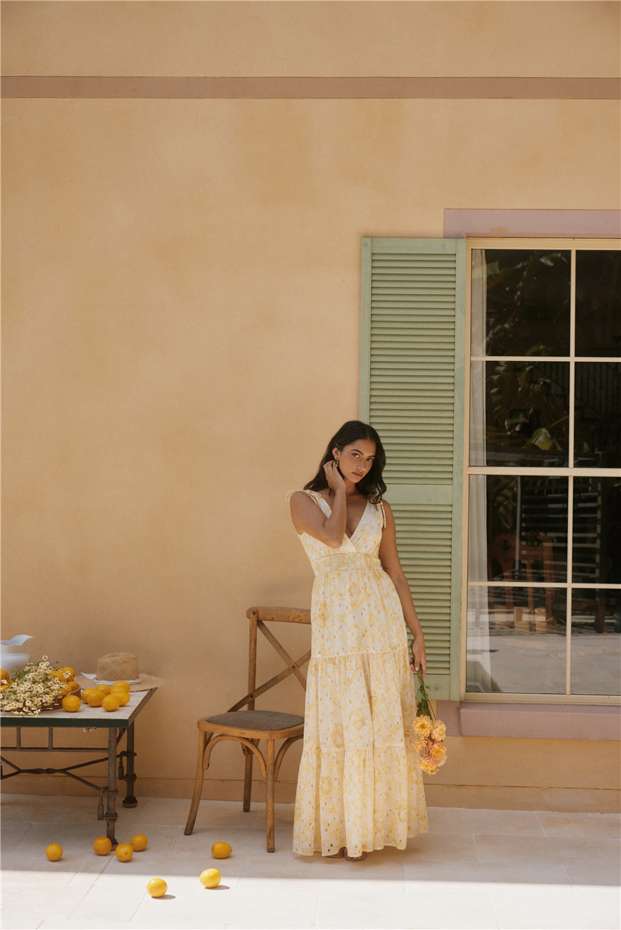 Sunny Splendour Maxi Dress Yellow