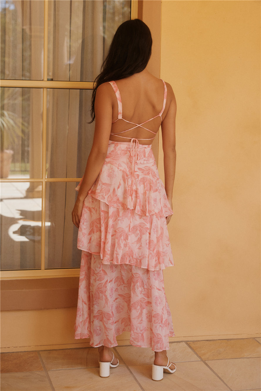 Daisy Booming Maxi Dress in Pink