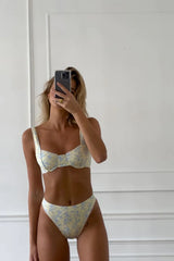 Delicate Floral Push Up Bikini Sets