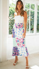 Multi-coloured Floral Maxi Skirts