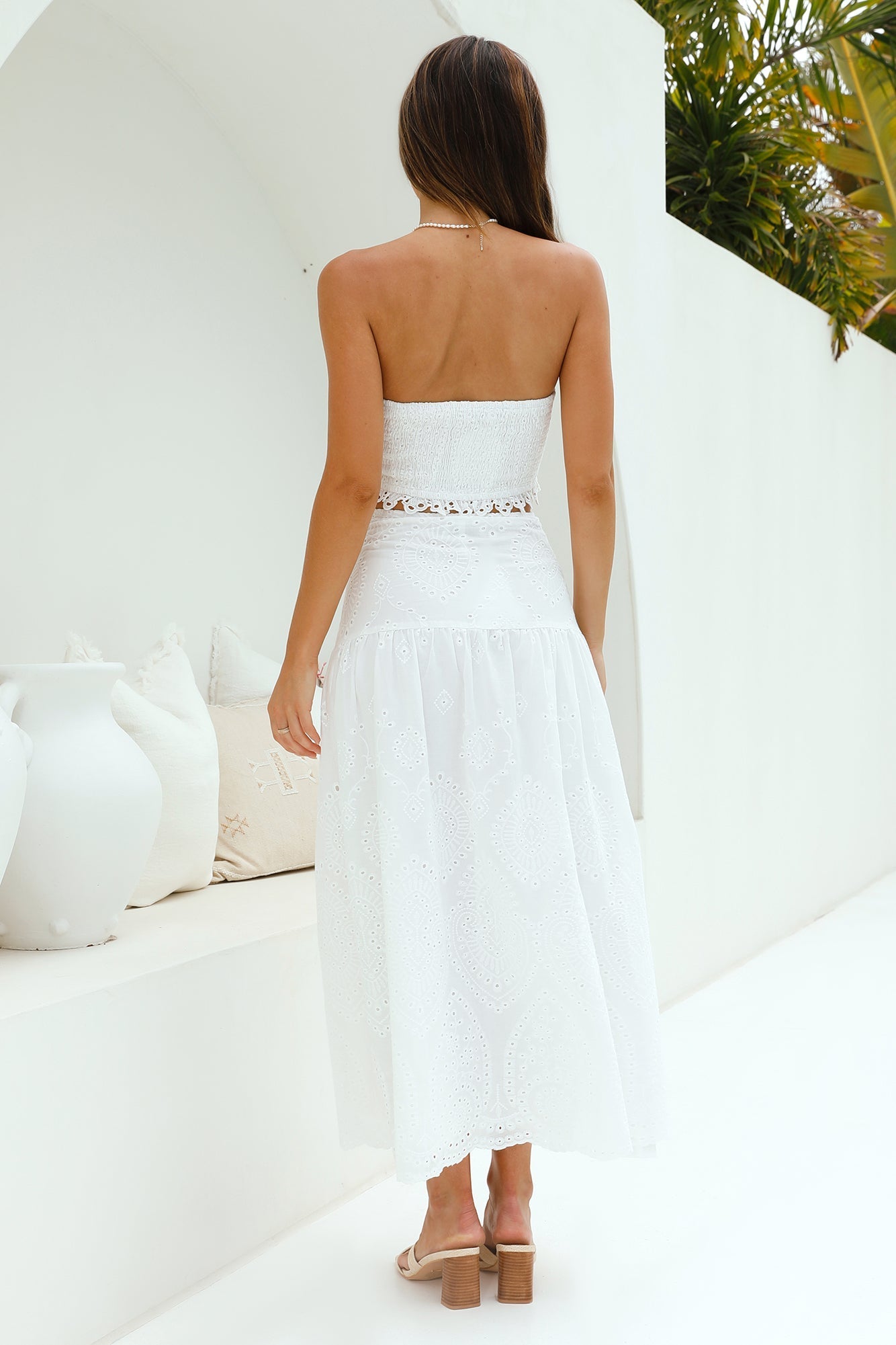 Enjoy Daylight Maxi Skirt White