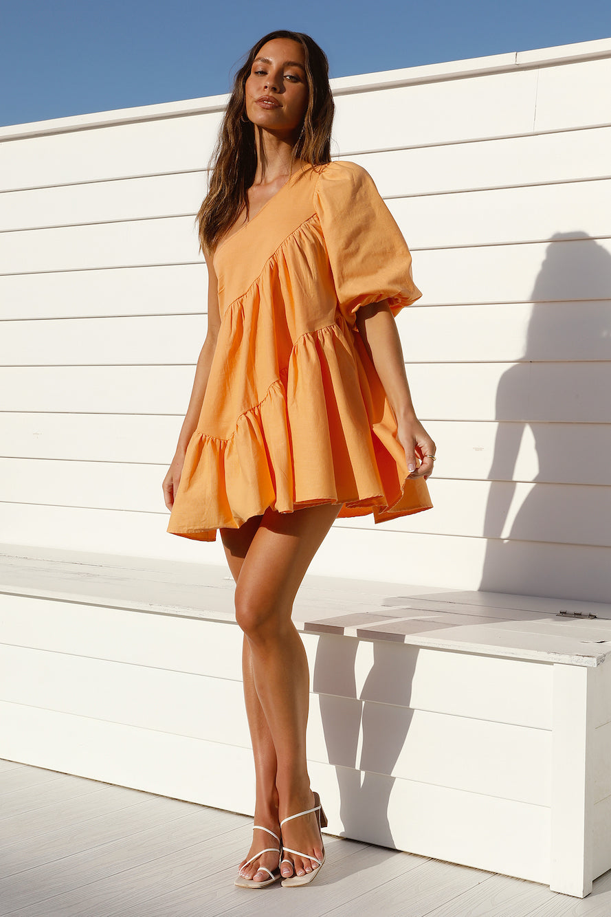 Tangerine Skies Mini Dress Orange