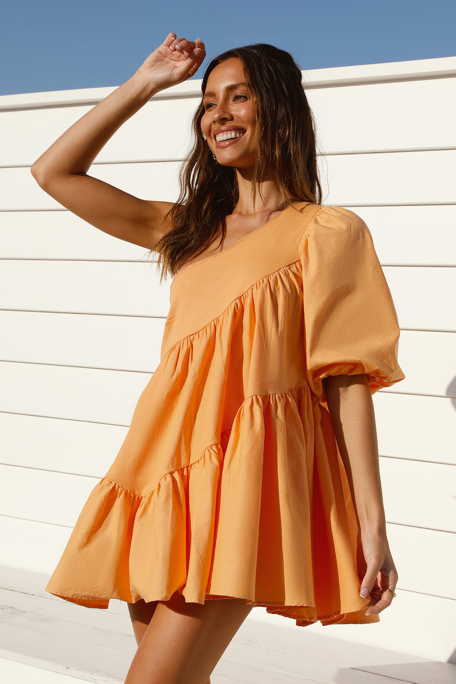 Tangerine Skies Mini Dress Orange