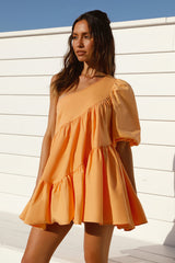 Tangerine Skies Mini Dress Orange