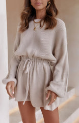 Oatmeal Withdraw Knit Romper