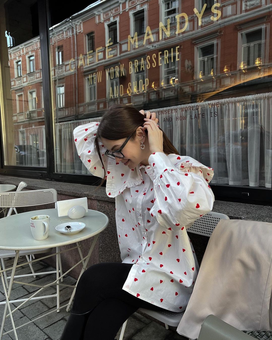 Cute Sweetheart Print Button Down Shirt