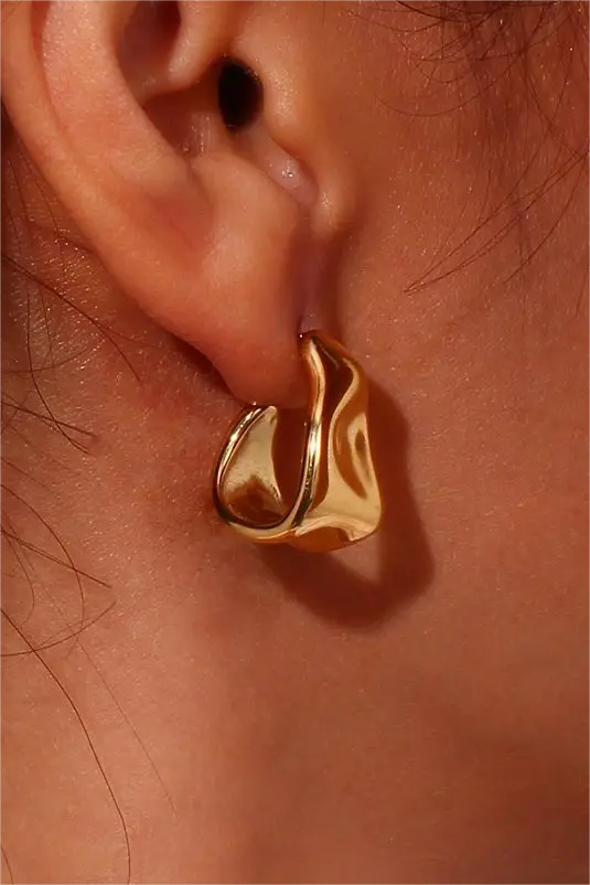 Golden Abstract Earrings