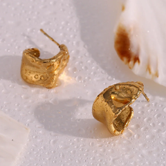 Golden Abstract Earrings