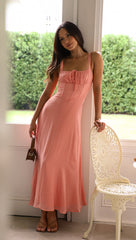 Peach Bellini Midi Dress