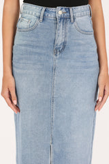 Dana Denim Midi Skirt - Blue Wash